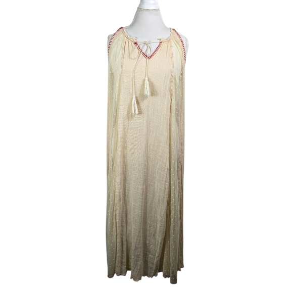 Boho Jane Cream Tassel Maxi Dress Size S - Picture 4 of 16